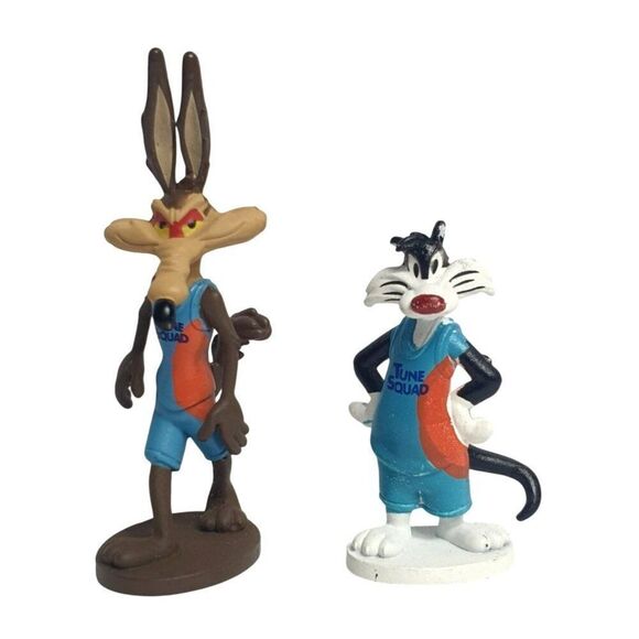Looney Tunes Figures Wile E. Coyote & Sylvester Space Jam Toon Squad Toy Fig. - Picture 1 of 5